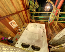 Bangalô Amor quarto com cama de casal
